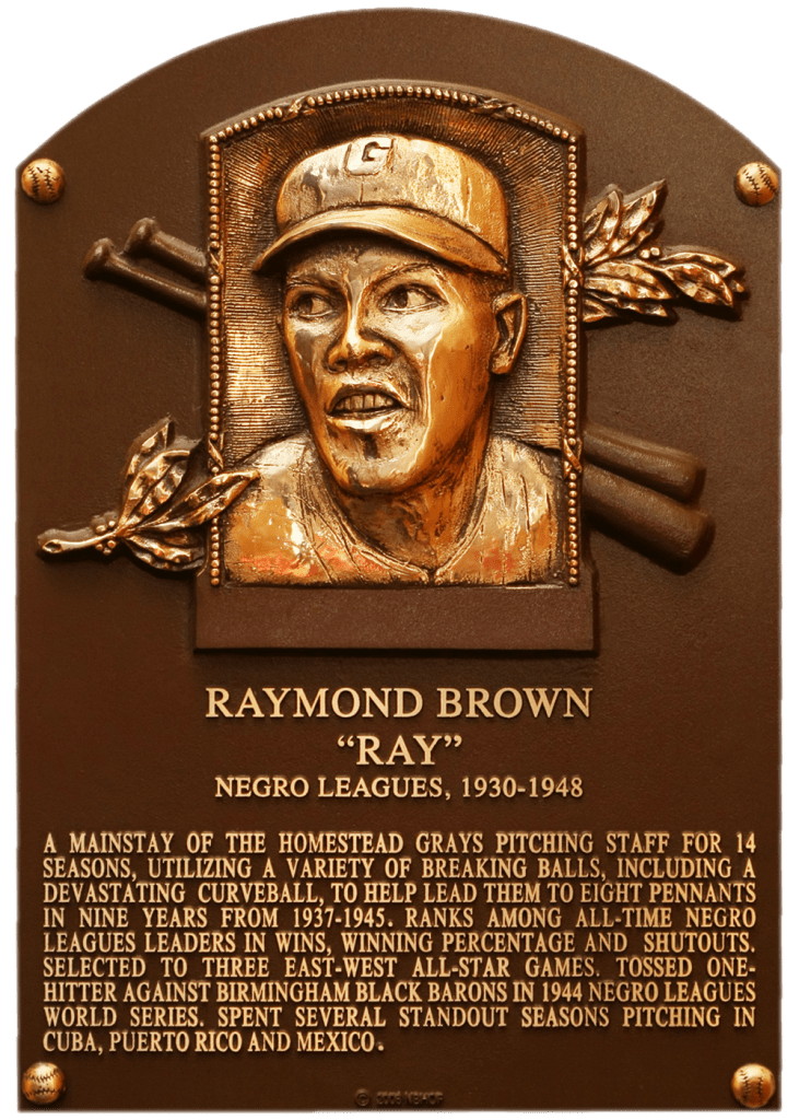 Hall of Fame plaque of Ray Brown