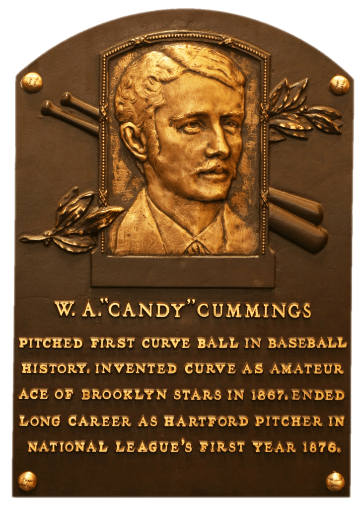 Candy Cummings Hall of Fame plaque