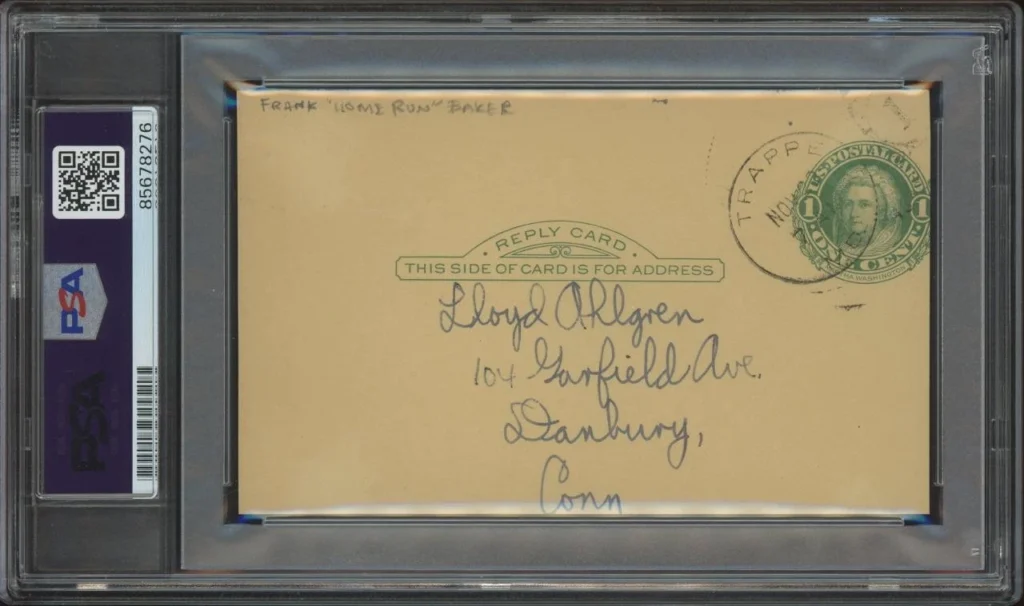 Government postcards give the autograph context and help authenticate signtuares