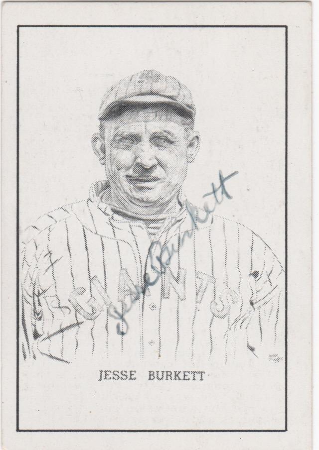 Jesse Burkett signed 1950 Callahan card