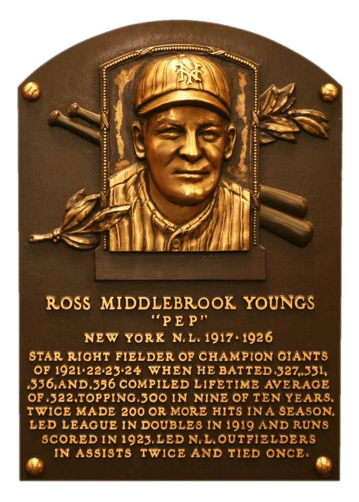 Ross Youngs is one of three post-1900 MLB debut HoF players whose autograph is not in the collection