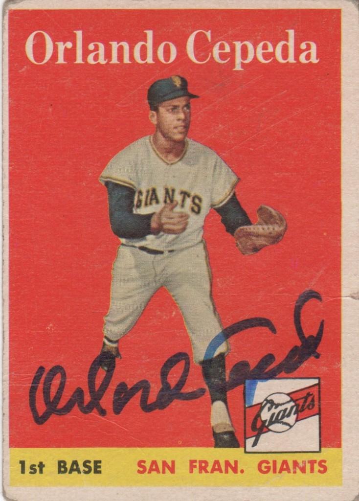 Orlando Cepeda was the Rookie of the Year in '58