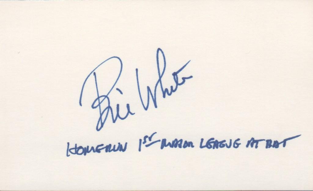 Bill White hit a homer in his first big league at bat with the New York Giants