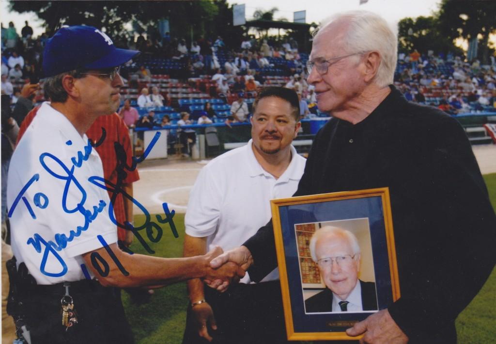 Late in his life, Jobe was honored by many teams including his hometown Dodgers