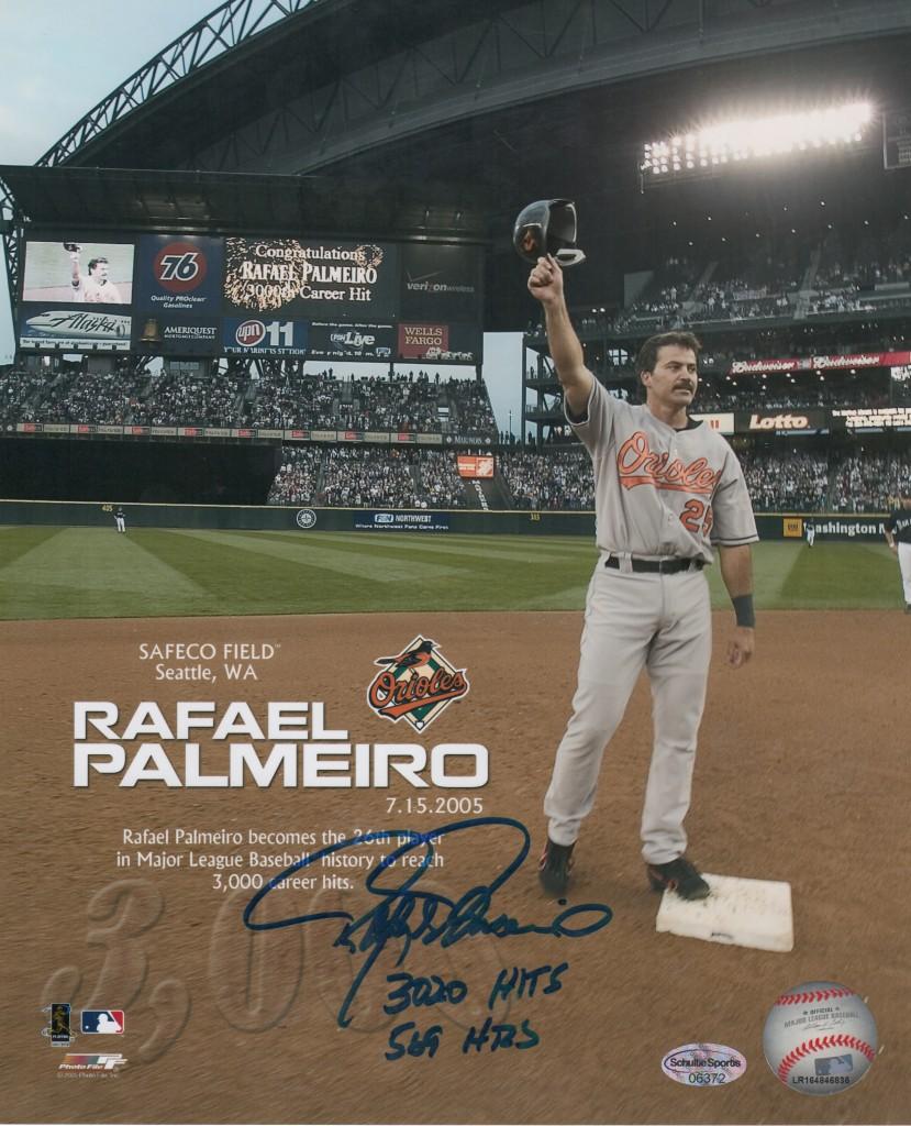 Palmeiro is one of only 6 men with 3,000 hits and 500 homers