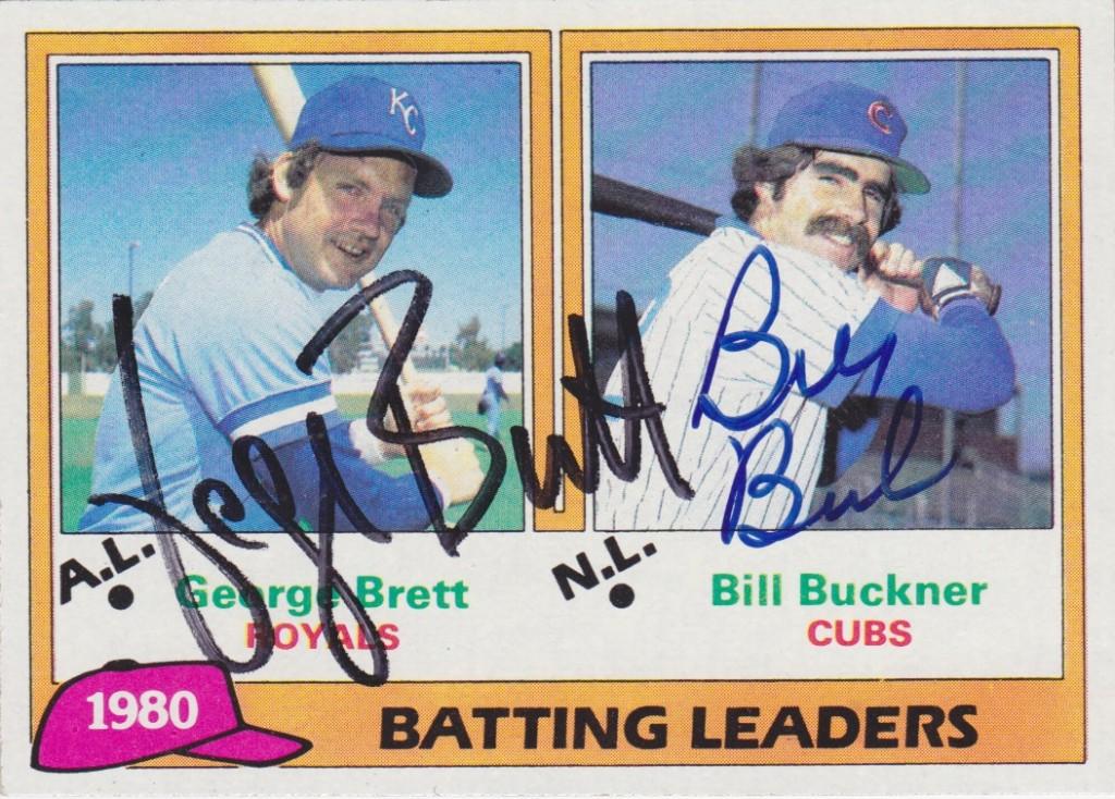 In 1980 Buckner wore the NL batting crown; George Brett led the AL