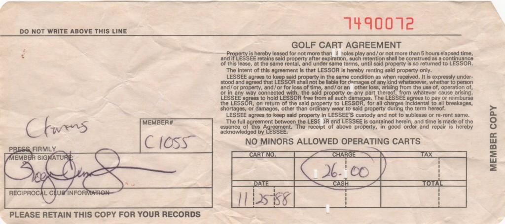 Roger Clemens traditionally golfed the day before a start