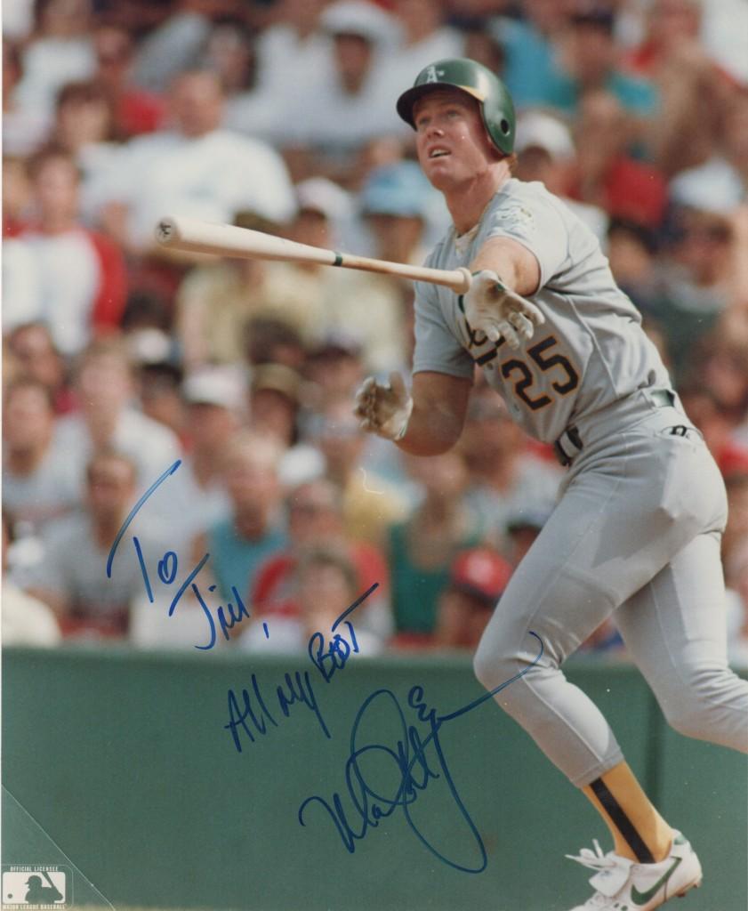 Mark McGwire set the MLB record for homers by a rookie