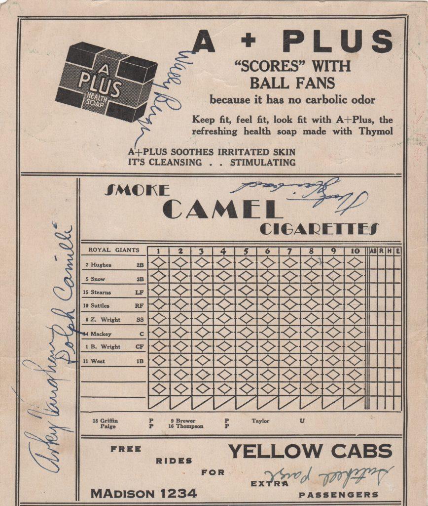 In the offseason Camilli played against barnstorming Negro Leaguers