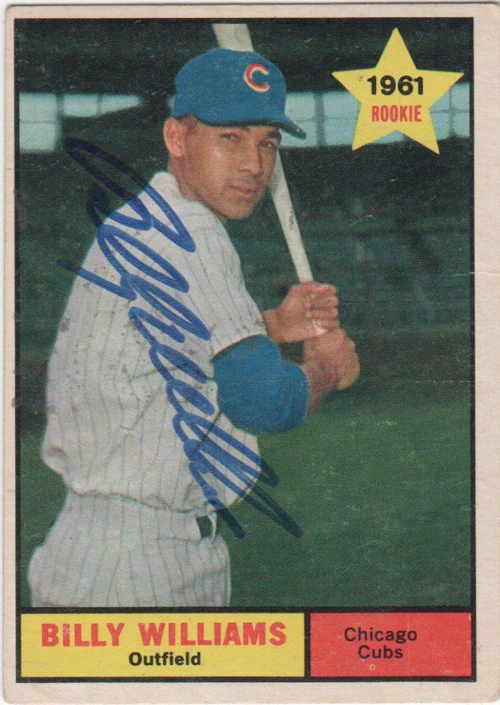 Billy Williams 25 homers and 86 RBI in 1961 earned him the Rookie of the Year Award
