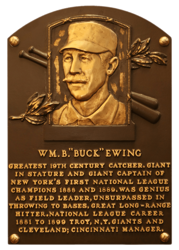 Buck Ewing's Hall of Fame plaque