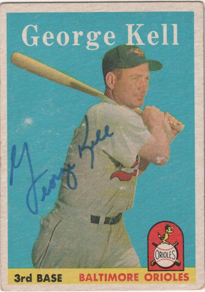George Kell autographed 1958 Topps card