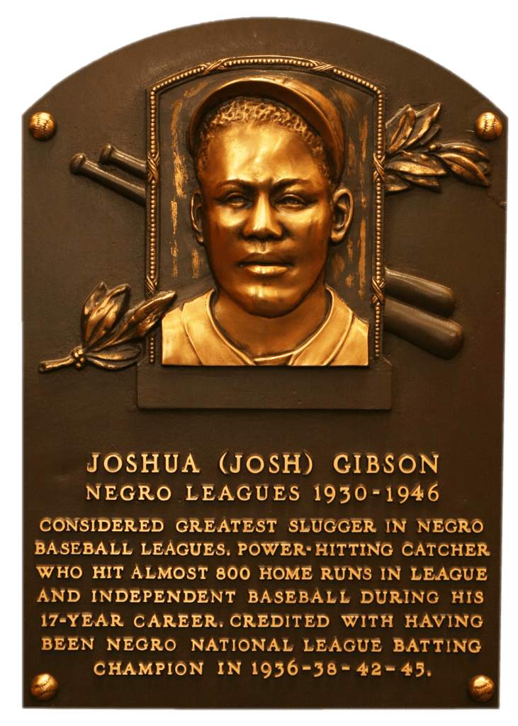 Hall of Fame Plaque of Josh Gibson