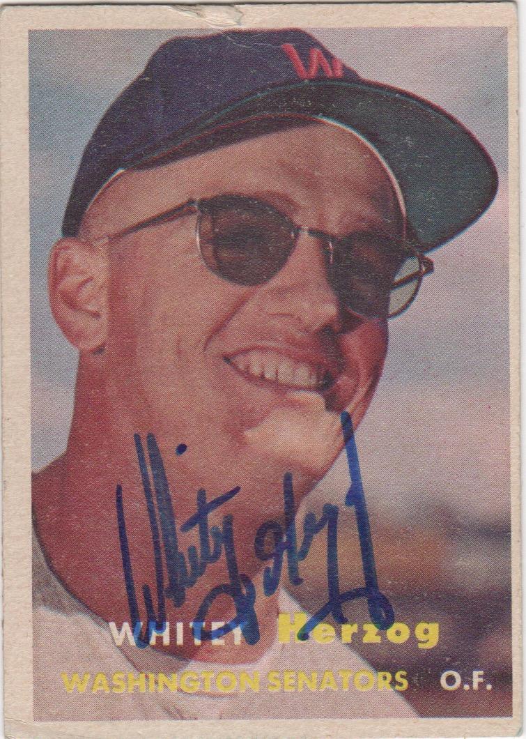 whitey herzog baseball card