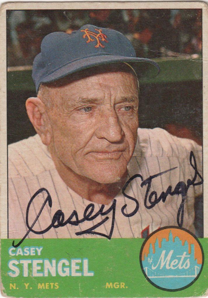 Casey returned to managing at age 71 to pilot the expansion Mets in 1962