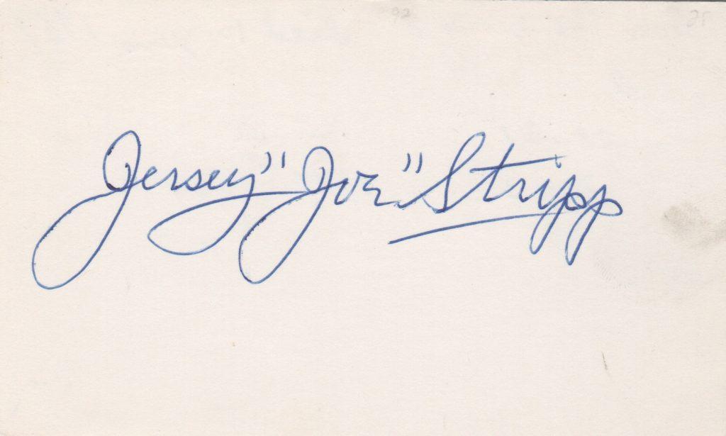 Autograph of last man to hit against a legal spitballer