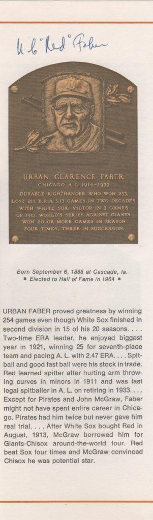 Faber legally threw the spitball for 14 years after it was banned