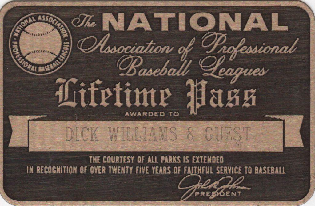 Dick Williams wore a professional baseball uniform every season from 1947-1988