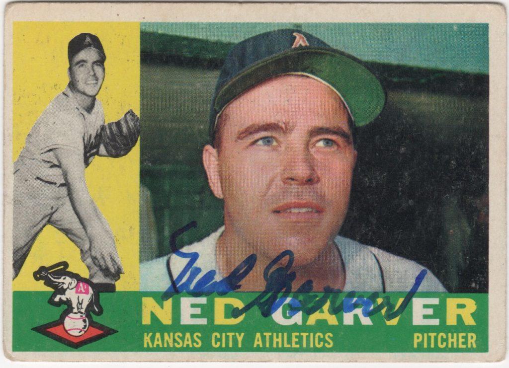 Ned Garver autographed 1960 Topps card