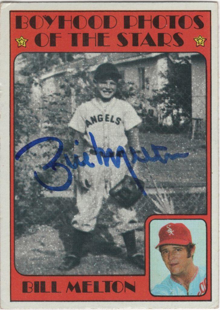 Autographed 1972 Bill Melton 