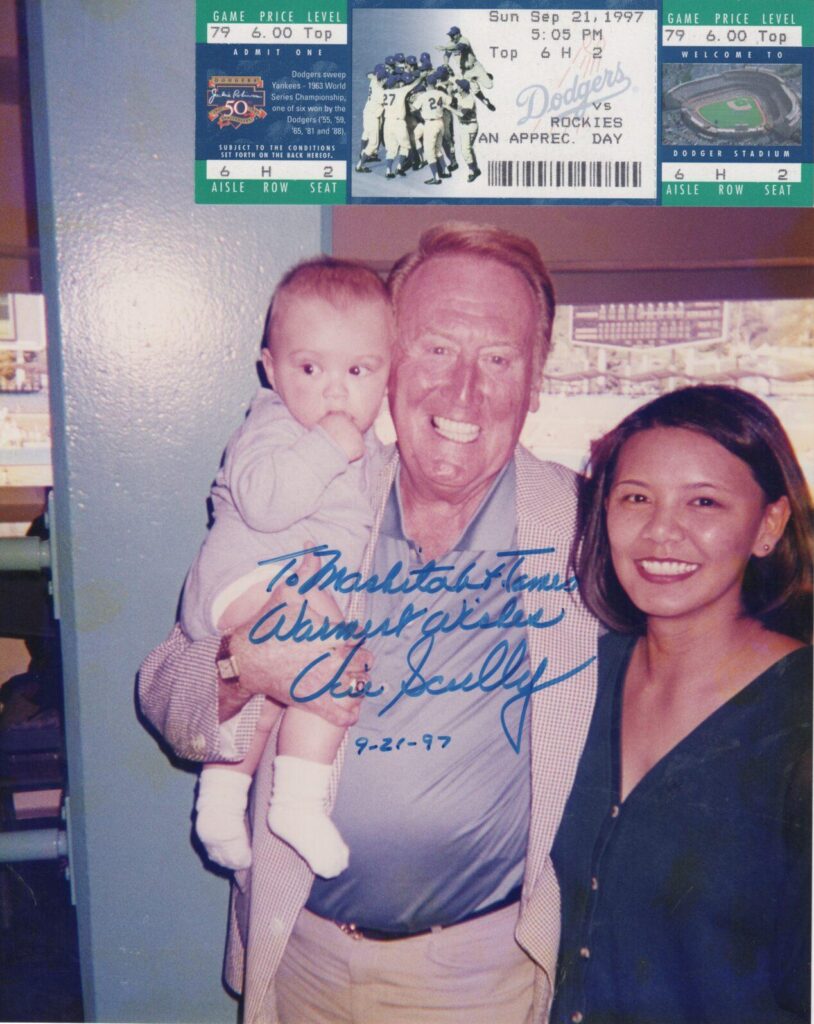 Jimmy Smiley's first MLB game included time with the greatest announcer of all time, Vin Scully