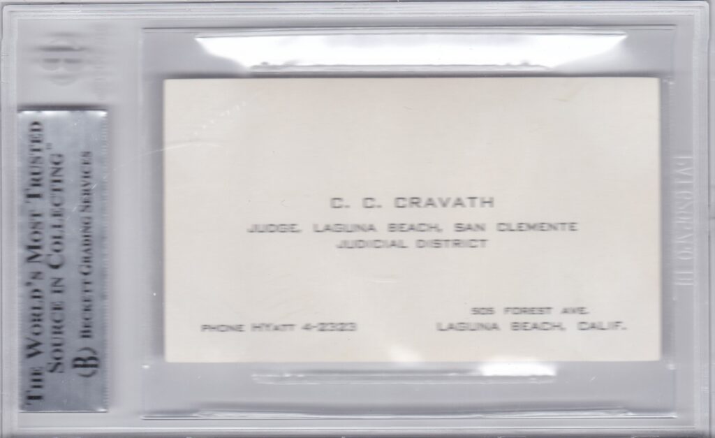 The Deadball Era's home run king, Gavvy Cravath enjoyed a second career as a judge in Laguna Beach