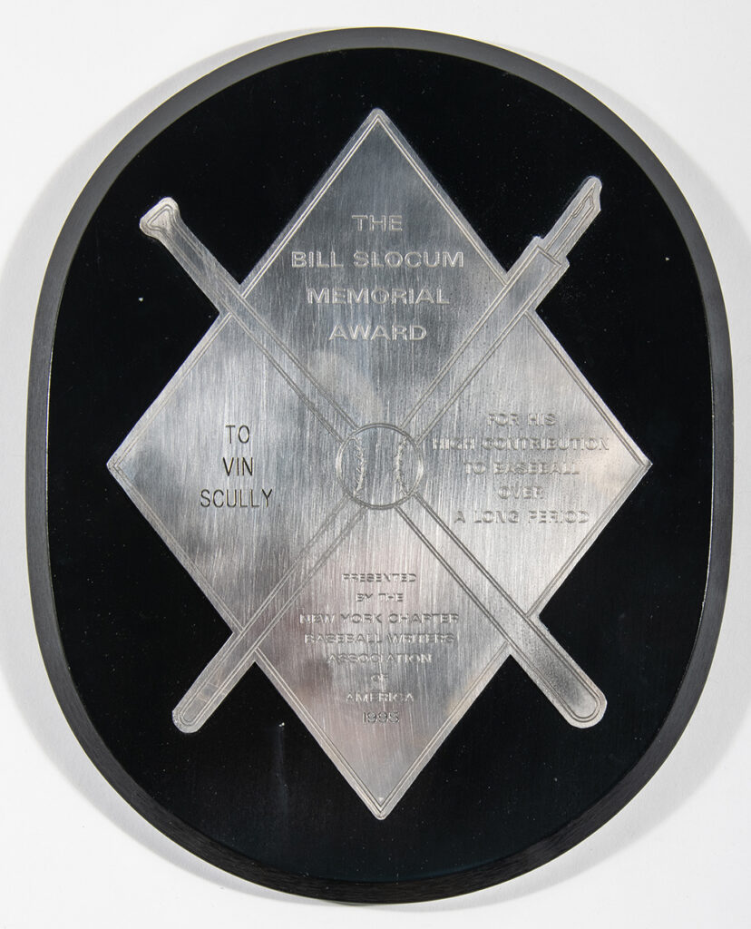 The New York chapter of the BBWAA honored Don Zimmer with the William J. Slocum Award in 2010