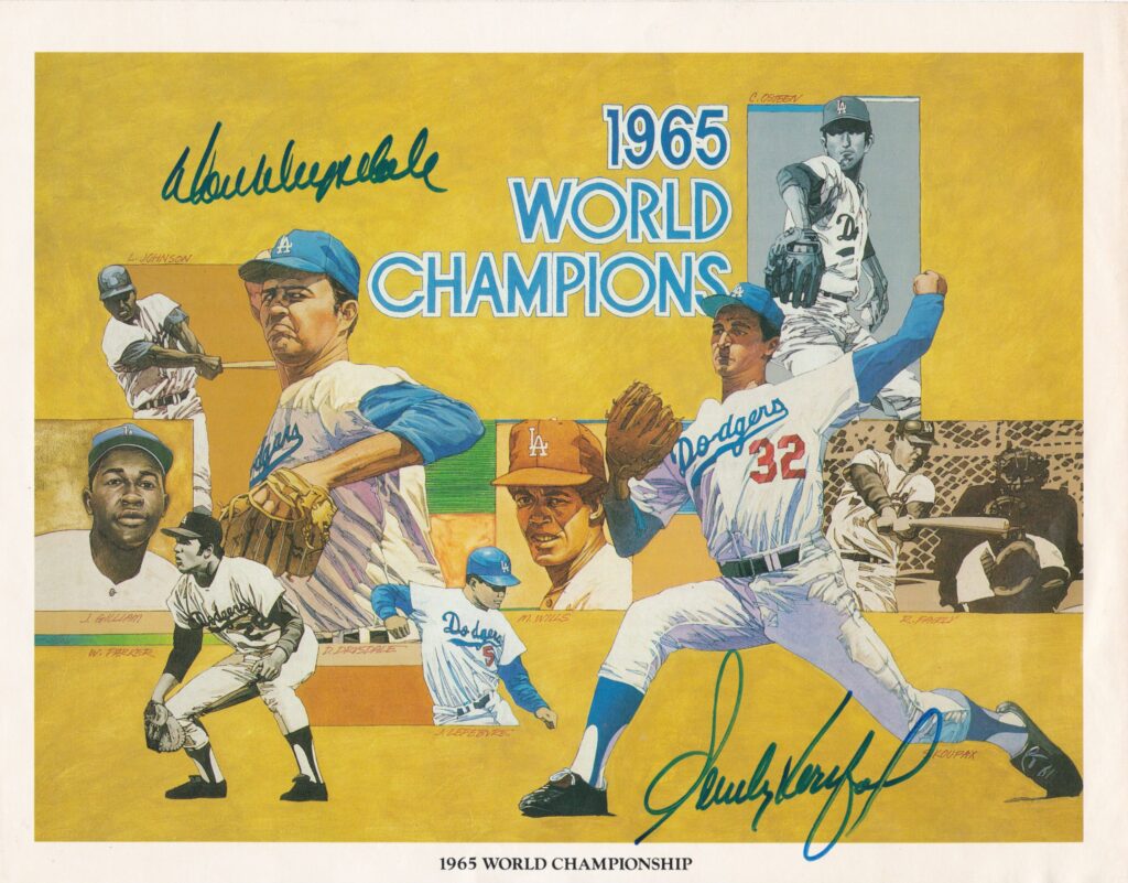 Don Drysdale and Sandy Koufax led the Dodgers to the 1965 World Series title