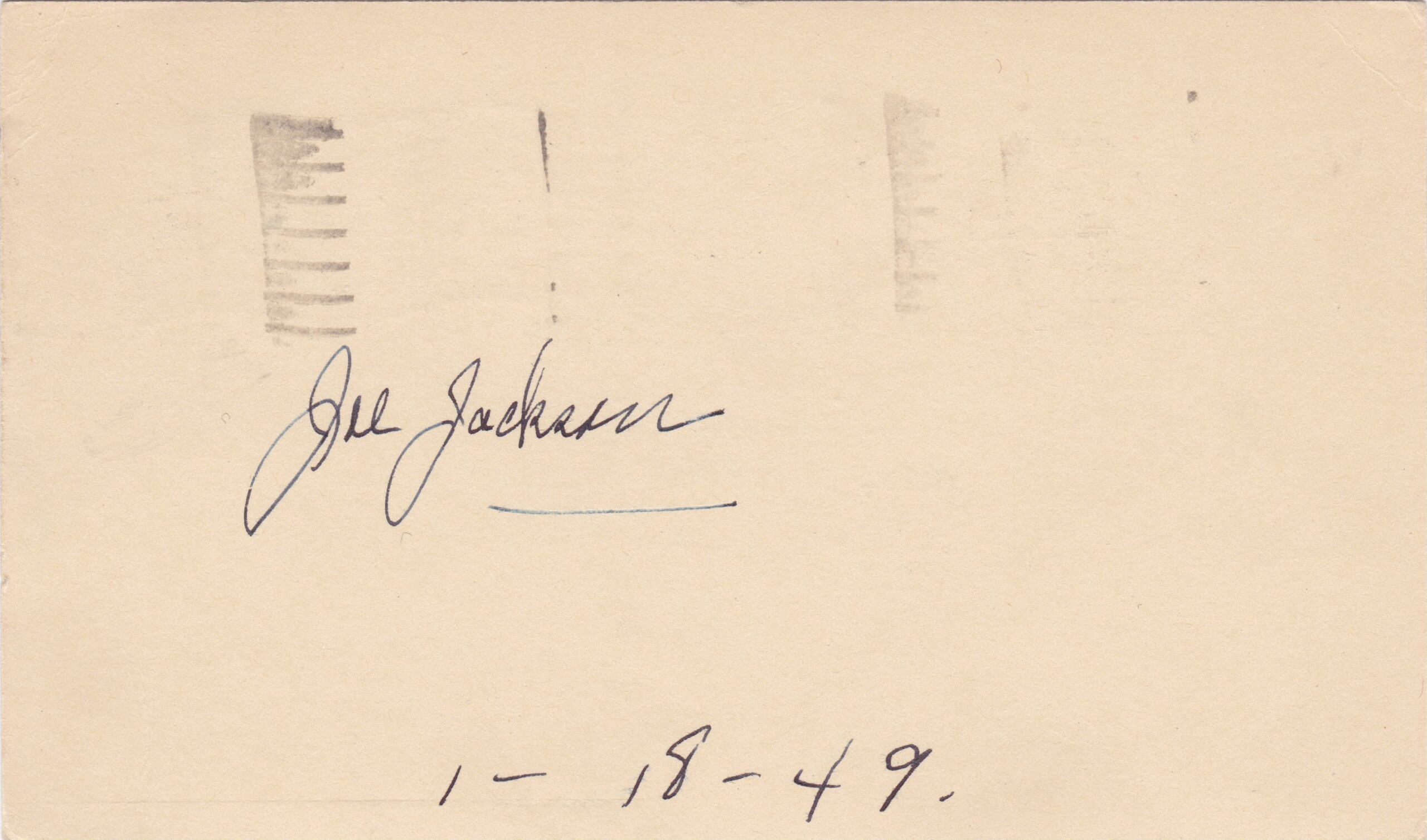 shoeless joe jackson signature