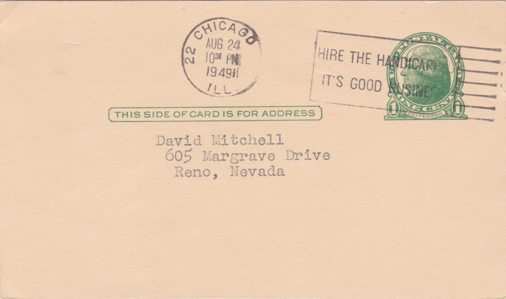 Government postcards lend provenance and help authenticate a vintage signature