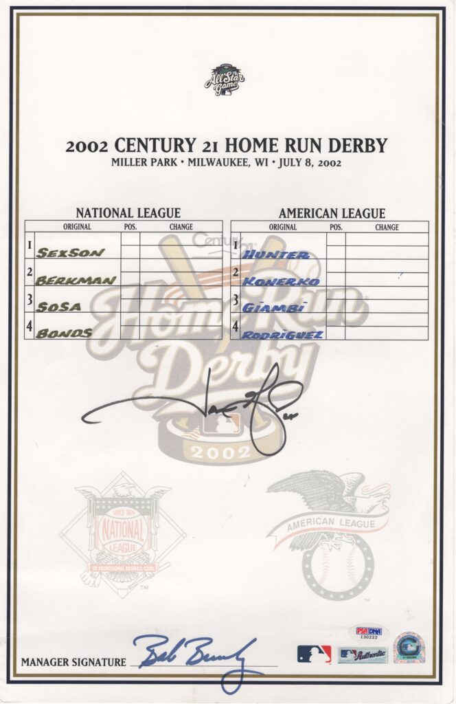 Sammy Sosa competed in the Home Run Derby 6 times and won it in 2000