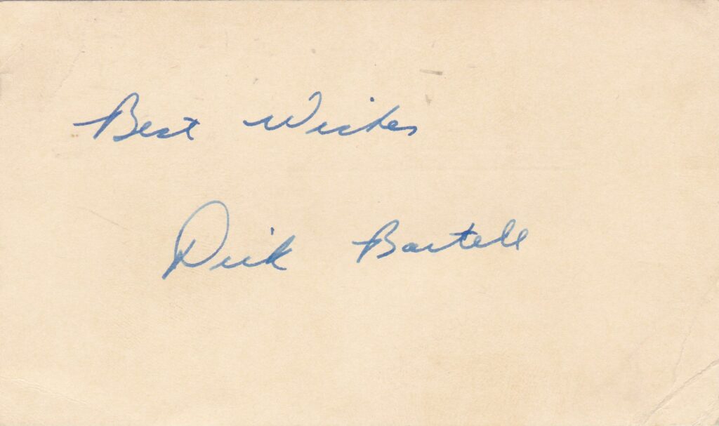 Dick Bartell played in three World Series and was the National League's starting shortstop in the first All Star Game