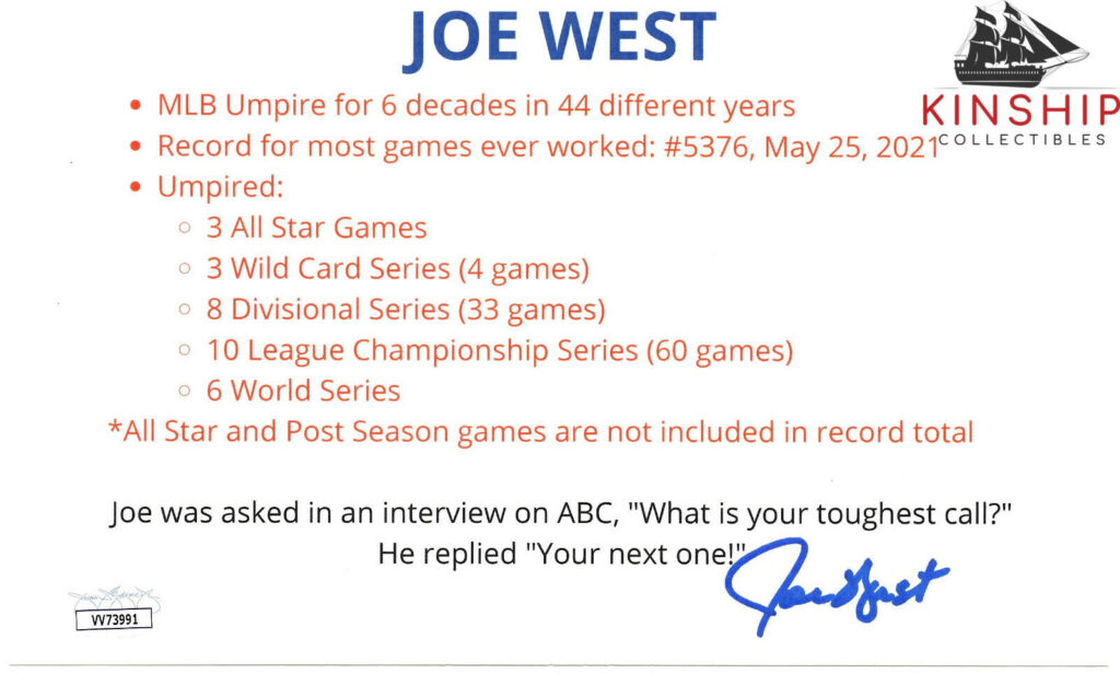 As Major League Baseball's most prolific umpire, Joe West valued his personal integrity over all else