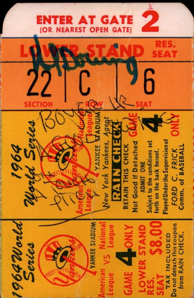 In 1964 Downing and the Yankees returned to the Fall Classic in a 7-game loss to St. Louis