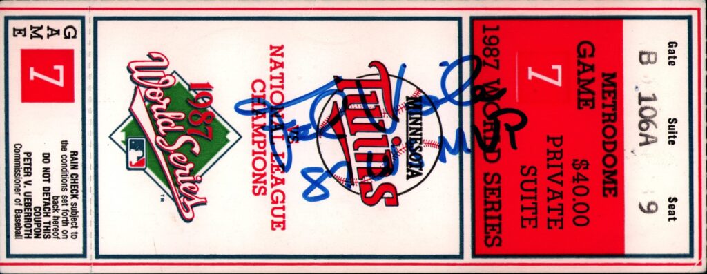 Viola won Game 1 and Game 7 on his way to earning the 1987 World Series MVP Award
