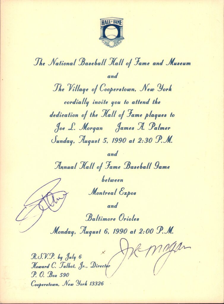 Jim Palmer's induction into the Baseball Hall of Fame came on August 5, 1990