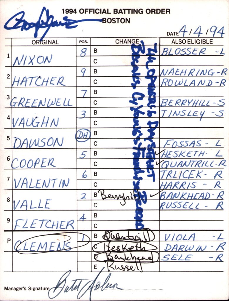 Only Roger Clemens has more Opening Day starts for the Red Sox than Pedro Martinez