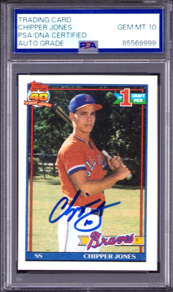 The Braves selected Chipper Jones with the first overall pick in the 1990 draft