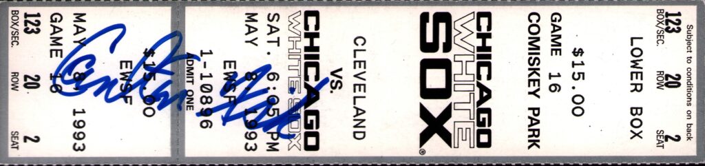 This ticket allowed admission to Carlton Fisk's 9th and final career ejection