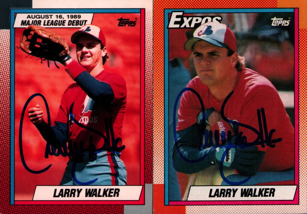 Larry Walker's first taste of big league baseball came in a 20-game stint with the Expos in 1989
